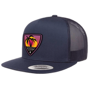 Blue Flatbill Beach Trucker